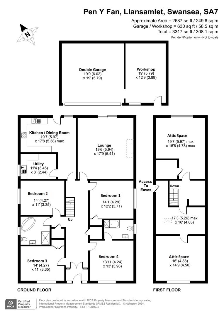 Pen Y Fan, Llansamlet, Swansea, £330,000 Dawsons Property